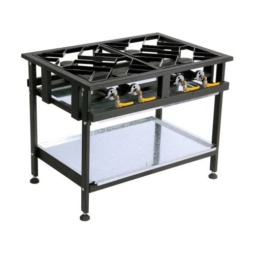 Anvil Boiling Table Gas – Commercial – 4 Burner Staggered