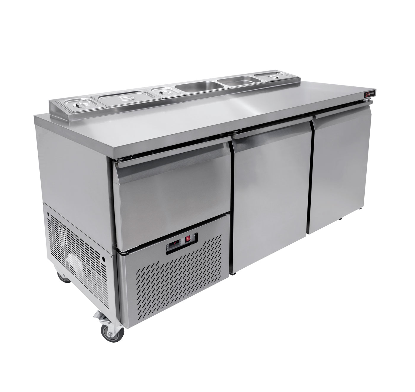 Salvadore Underbar Fridges – Pizza Top – Solid Door – 2 And Half Door