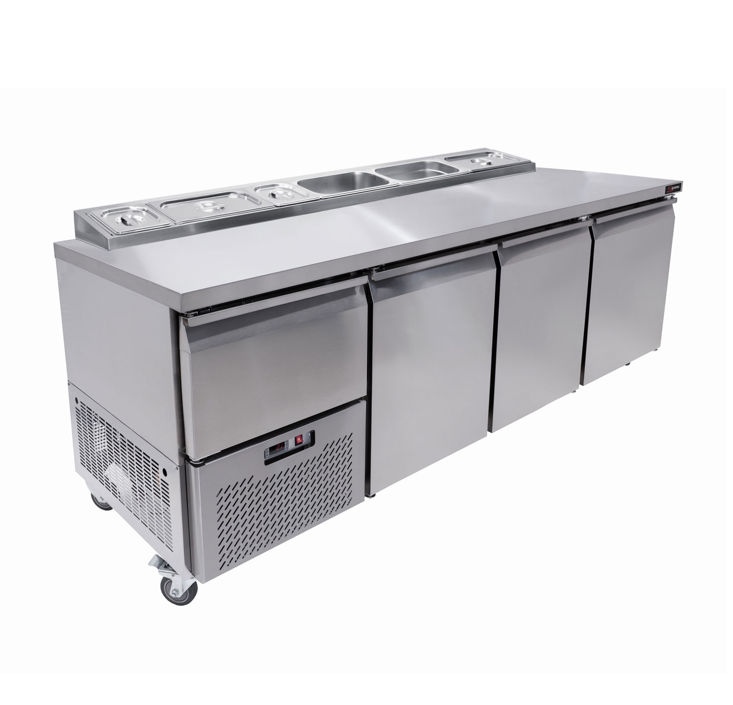 Salvadore Underbar Fridges – Pizza Top – Solid Door – 3 And Half Door